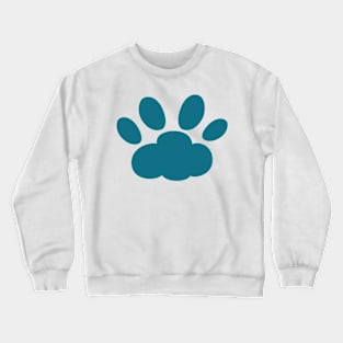 Big blue cat pawprint Crewneck Sweatshirt